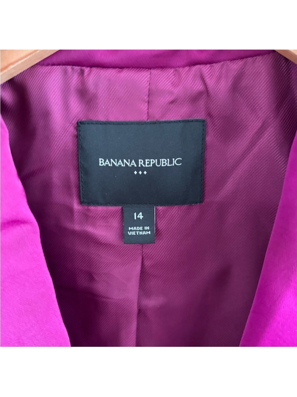 Banana Republic Sleeveless Blazer Top Vest Size 14 Magenta Fuchsia - Picture 5 of 7